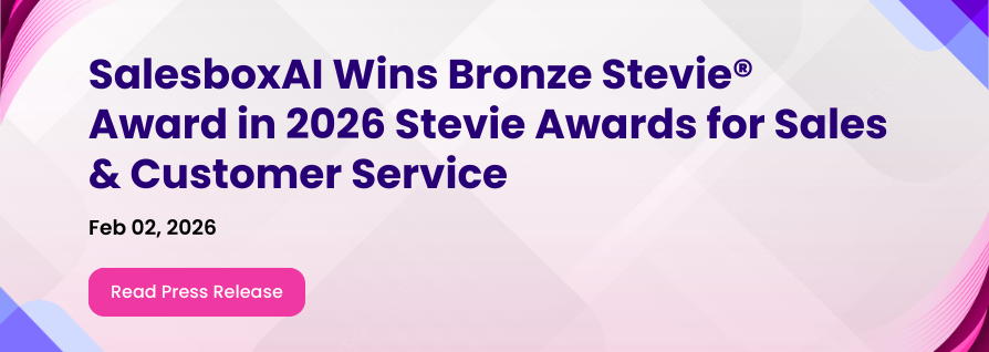 SalesboxAI Wins Bronze Stevie® Award in 2026 Stevie Awards for Sales & Customer Service